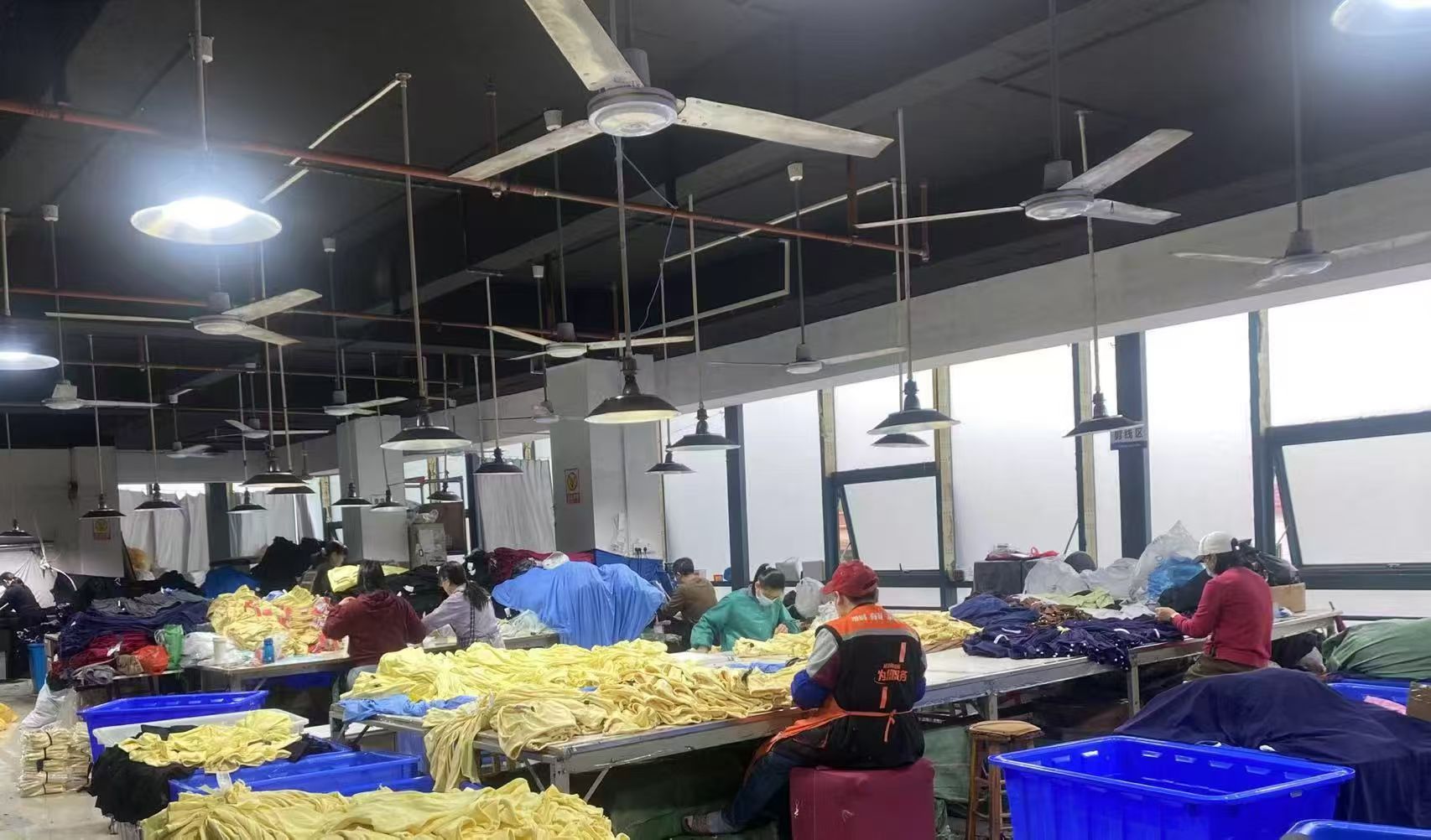Activewear production line and sewing workflow