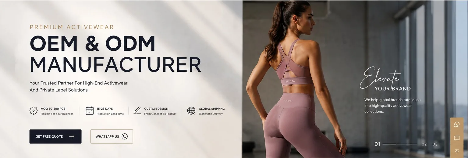Activewear collection and factory presentation